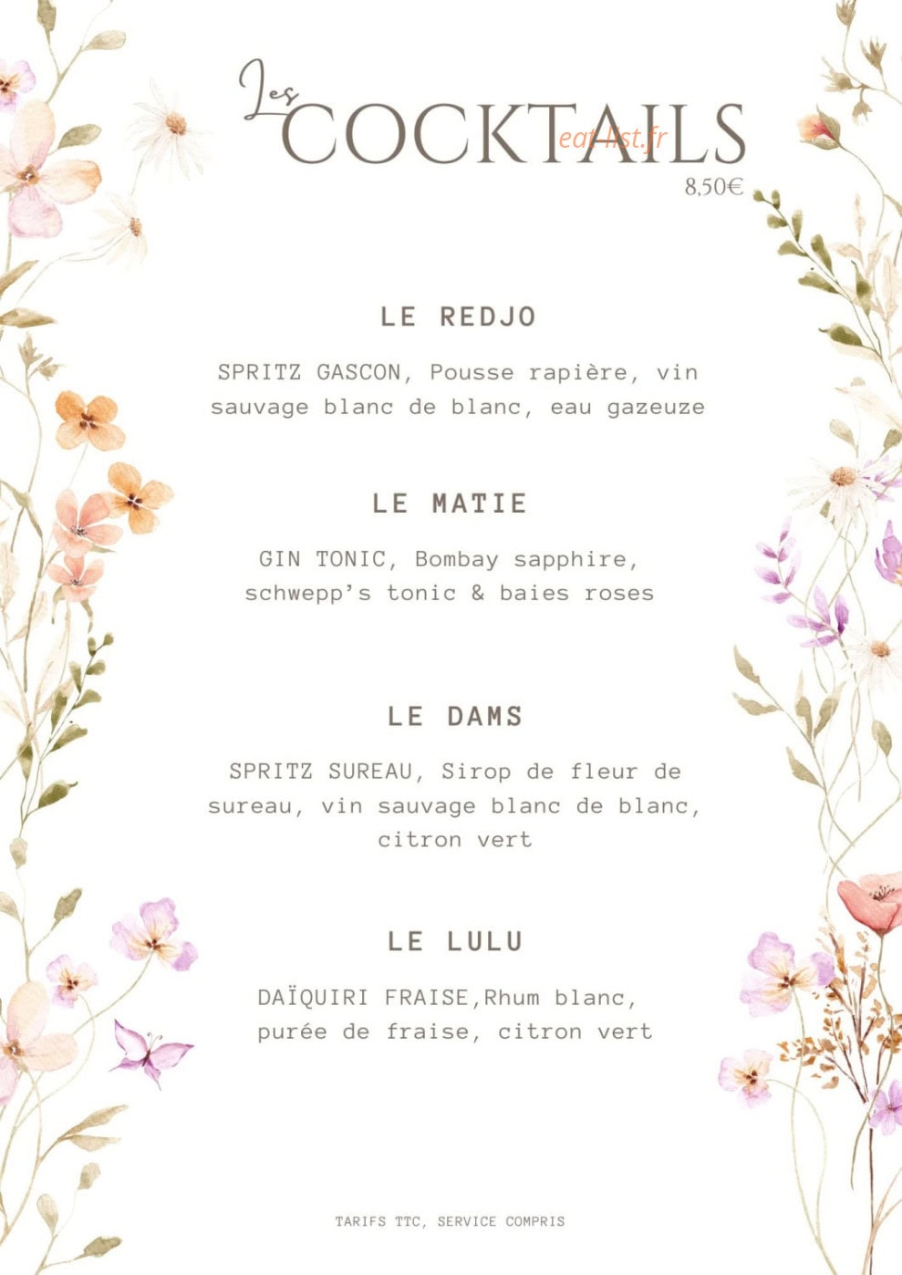 Madam — carte page 3