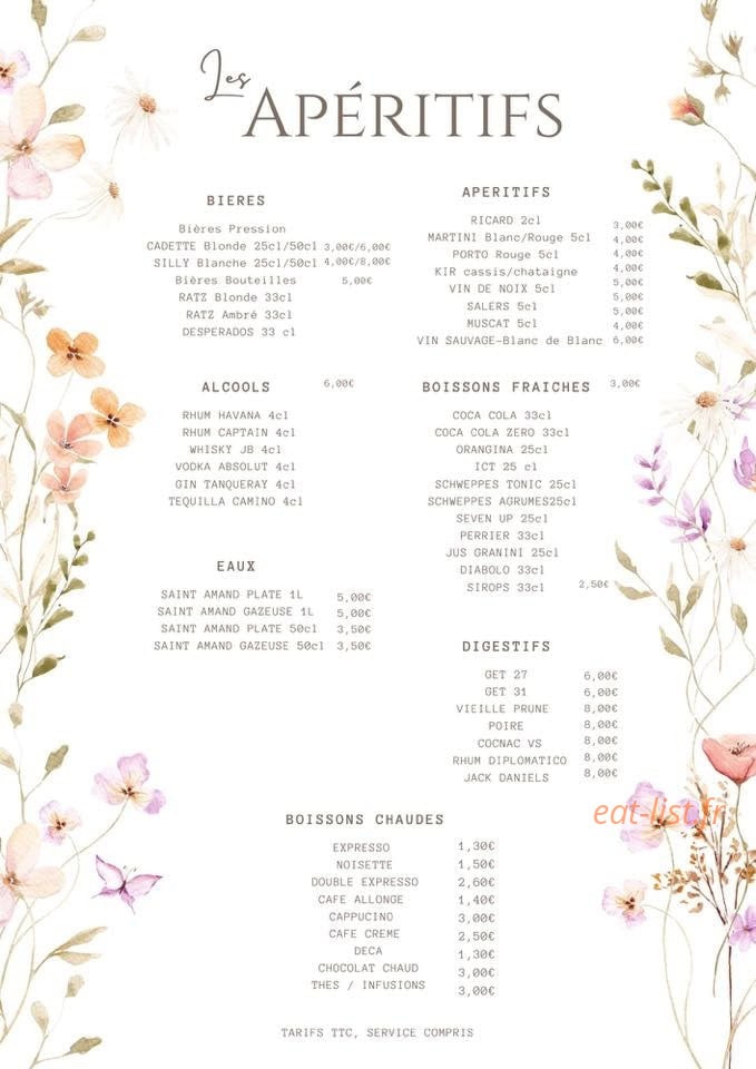 Madam — carte page 2