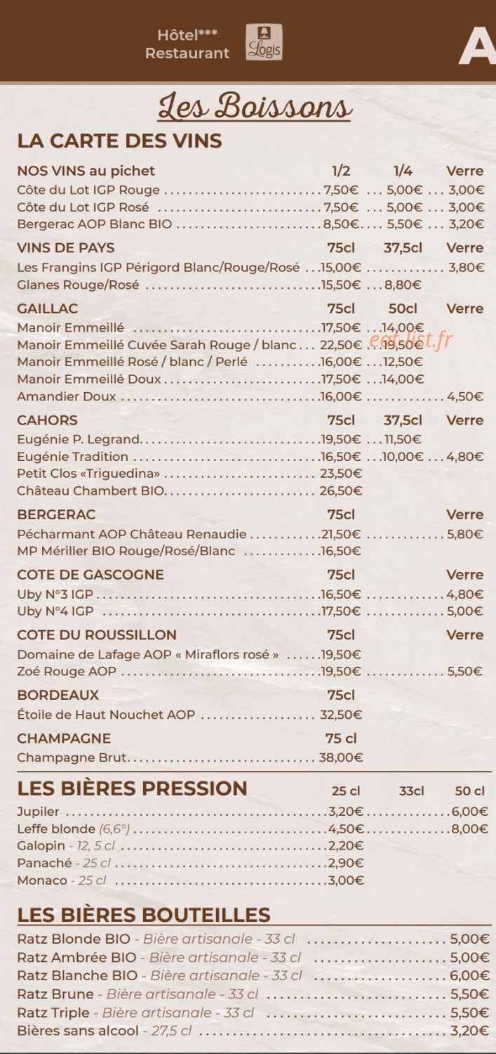 Auberge de l'Ile — carte page 4
