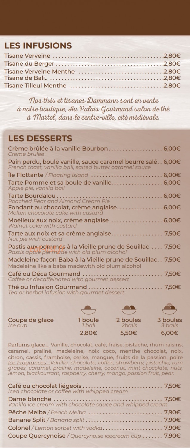 Auberge de l'Ile — carte page 6