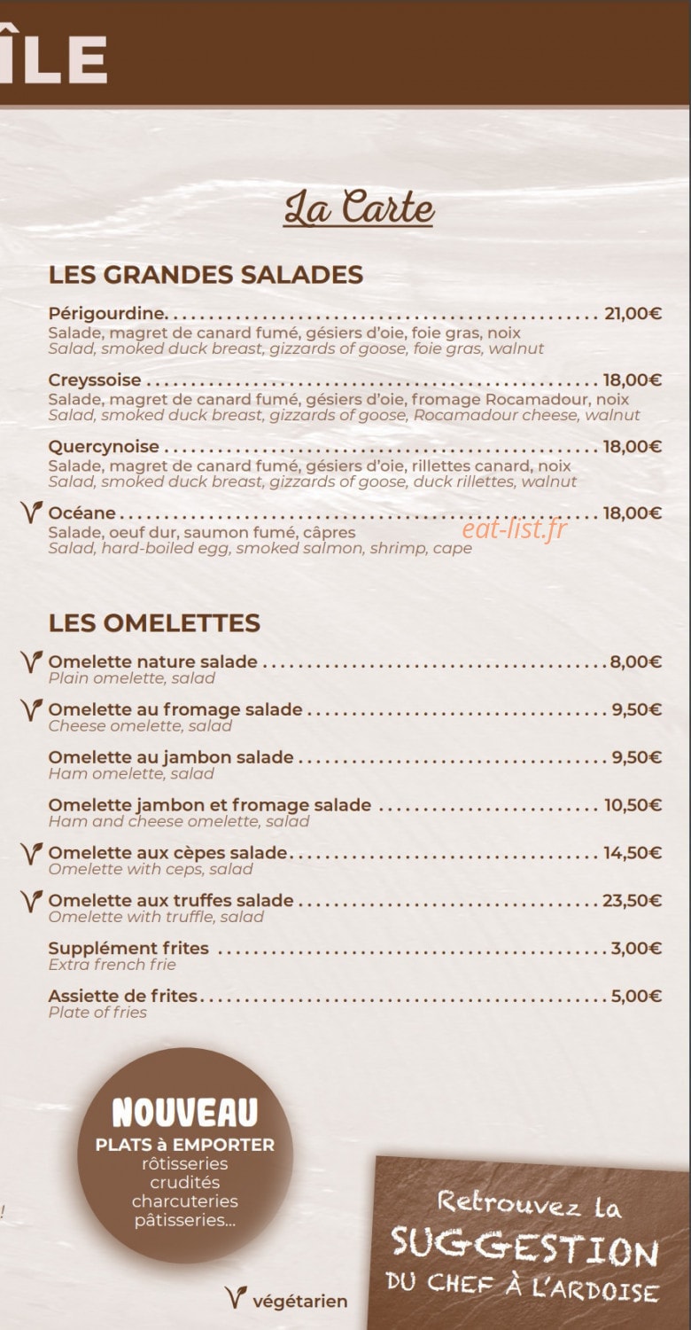 Auberge de l'Ile — carte page 3