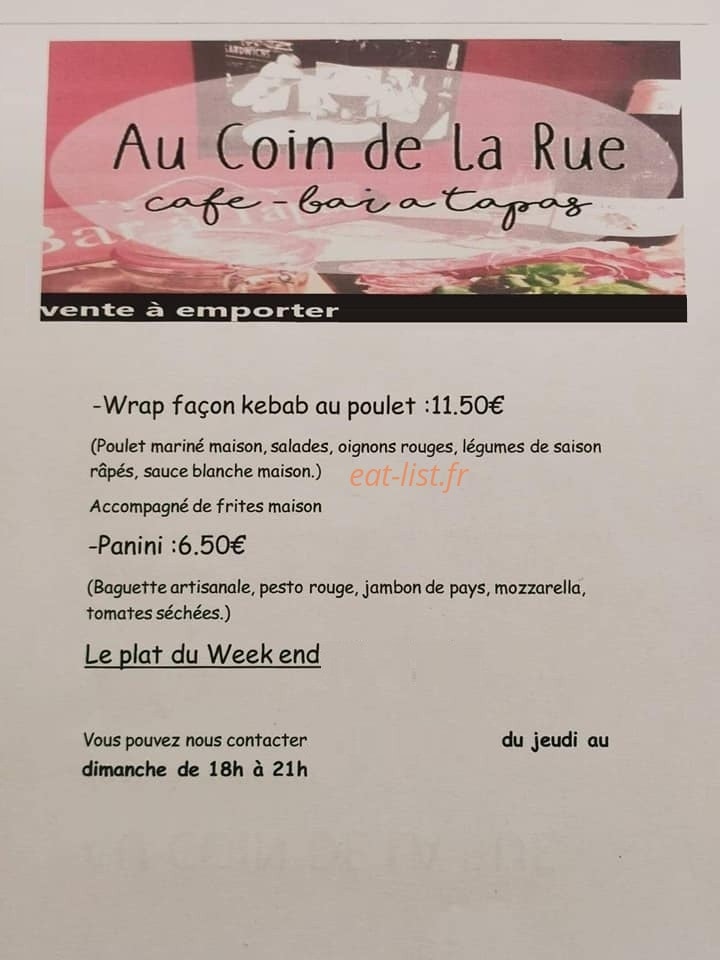 Au coin de la rue — carte page 1