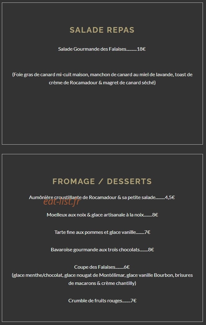 Domaine les Falaises — carte page 2