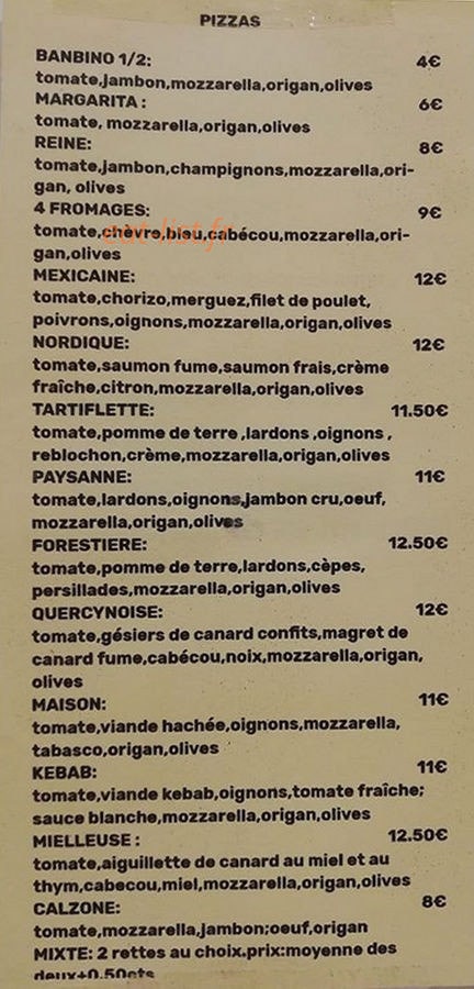 Pizza Martel'li — carte page 1