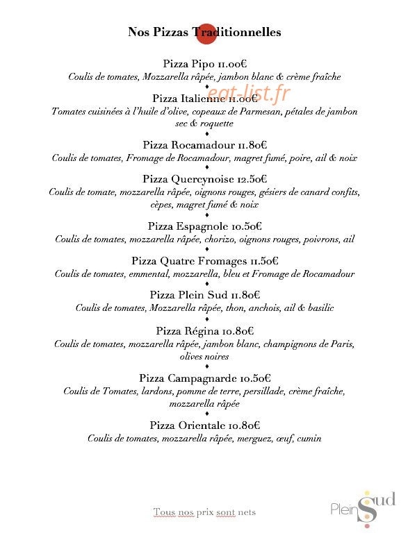 Plein Sud — carte page 2