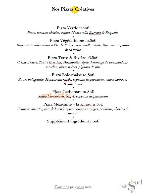 Plein Sud — carte page 3