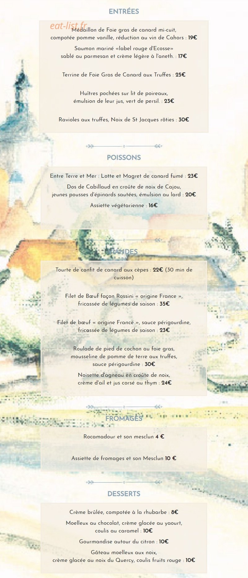 Saveurs Des Halles — carte page 3