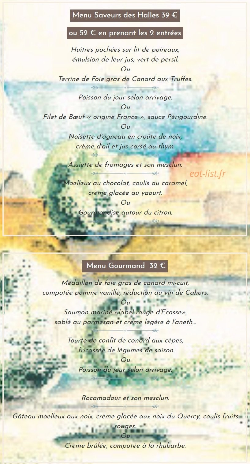 Saveurs Des Halles — carte page 2