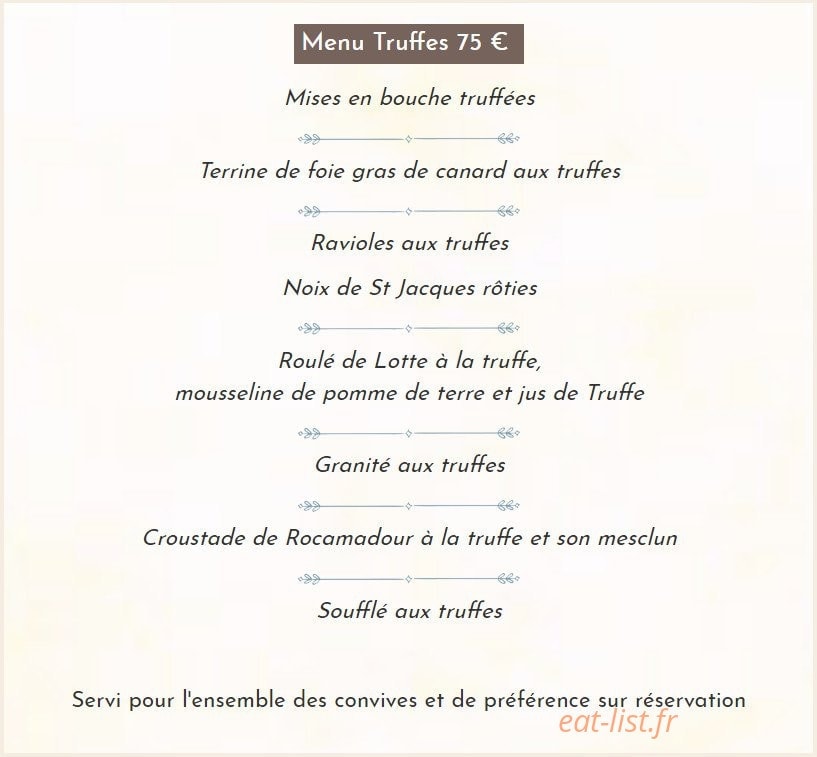 Saveurs Des Halles — carte page 1