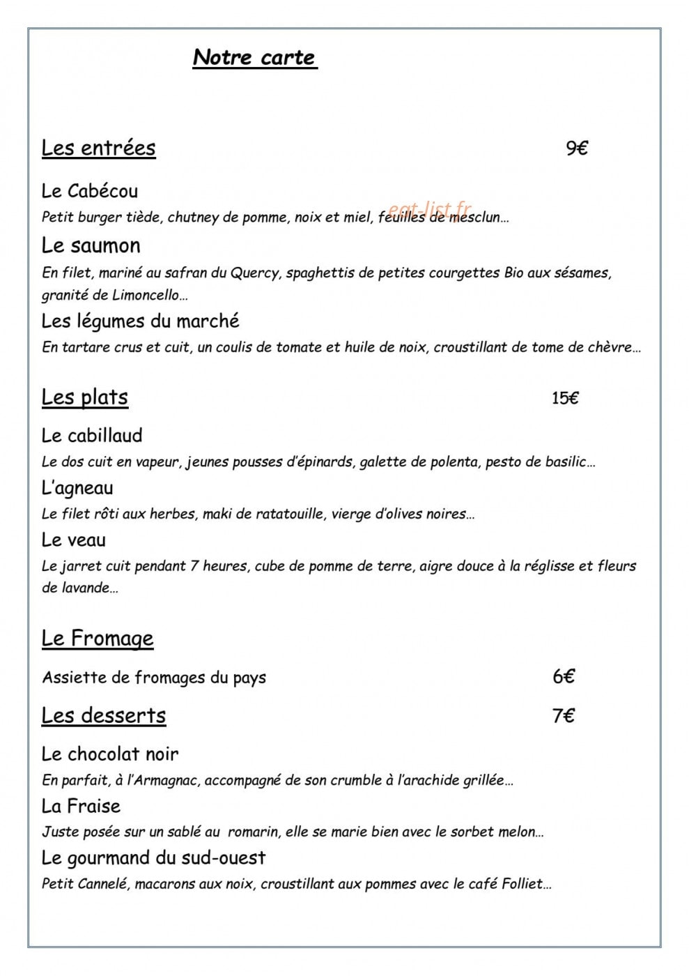 Le Médiéval — carte page 1