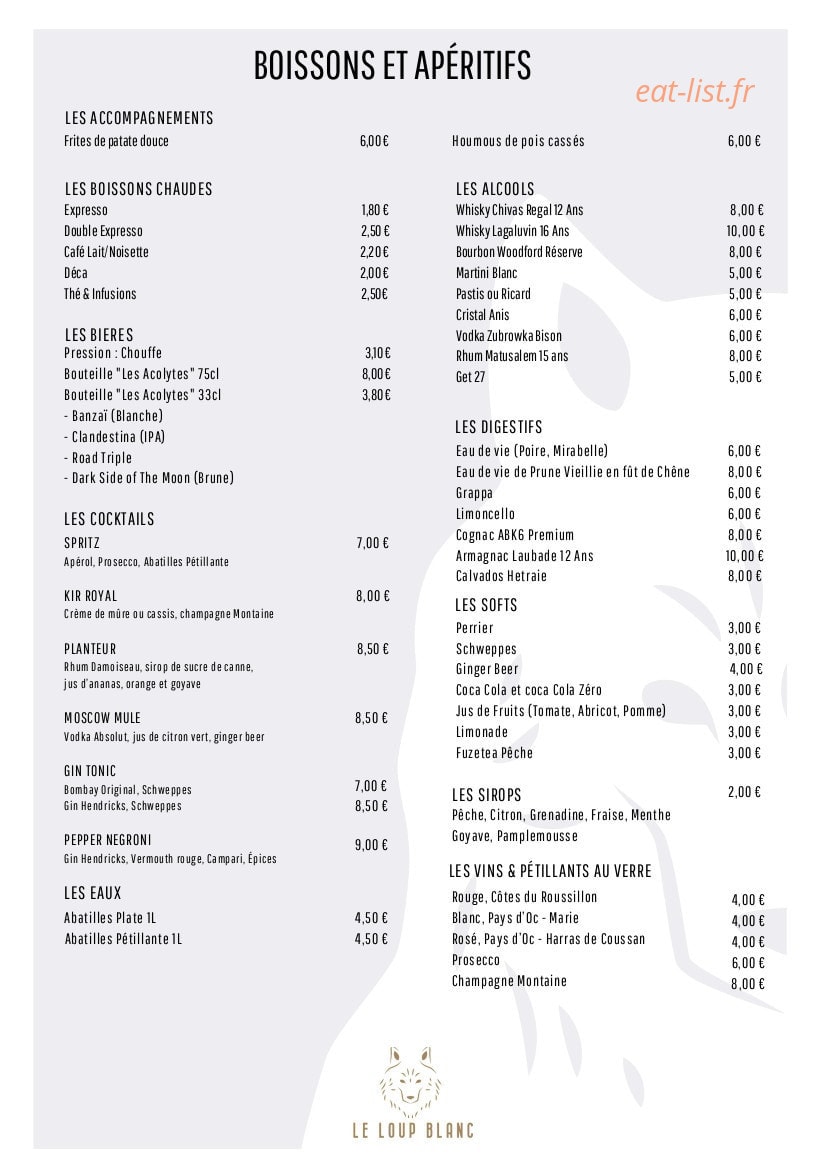 Le Loup Blanc — carte page 3