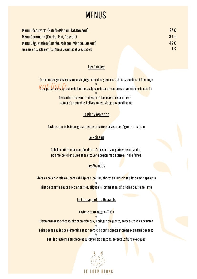 Le Loup Blanc — carte page 1