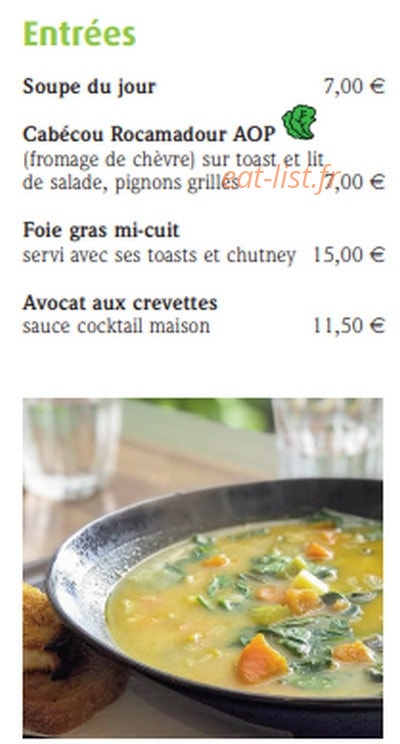 Café de France — carte page 1