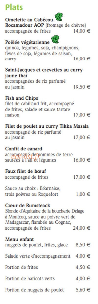 Café de France — carte page 3