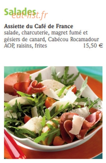Café de France — carte page 2