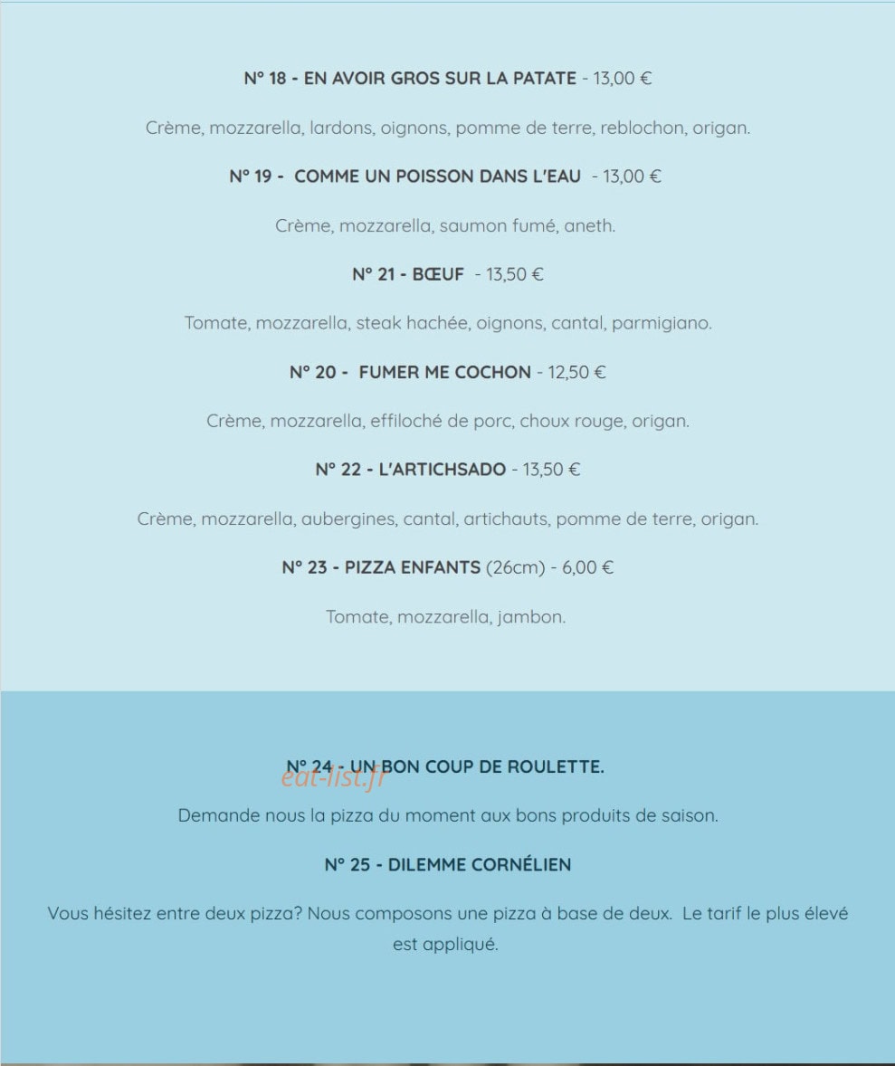 Carte et menu de Pizzeria des fines gueules à Montcuq-en-Quercy-Blanc — Les pizzas page 3
