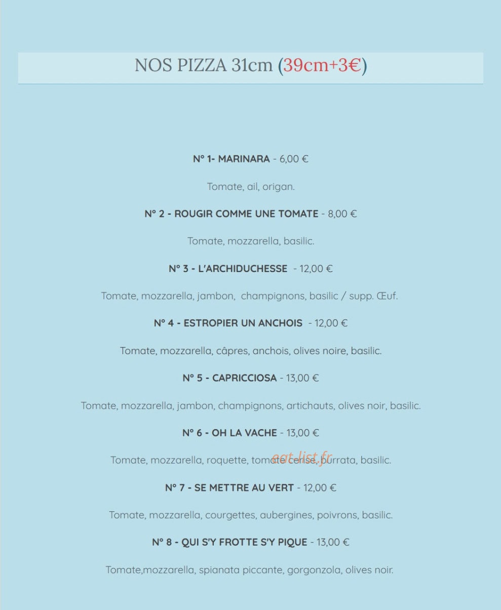 Carte et menu de Pizzeria des fines gueules à Montcuq-en-Quercy-Blanc — Les pizzas