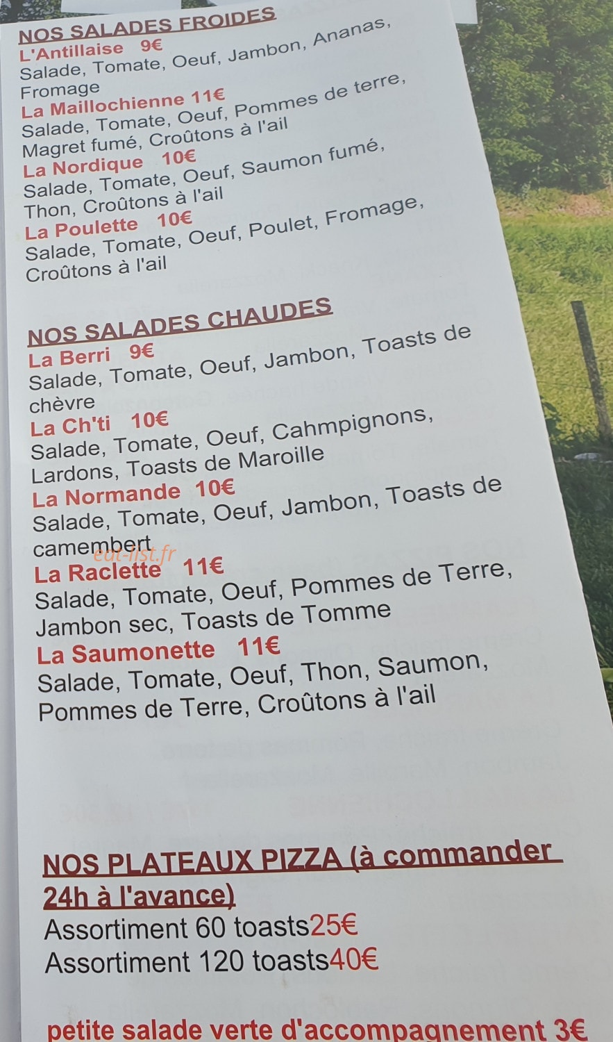 Titi Pizz — carte page 3