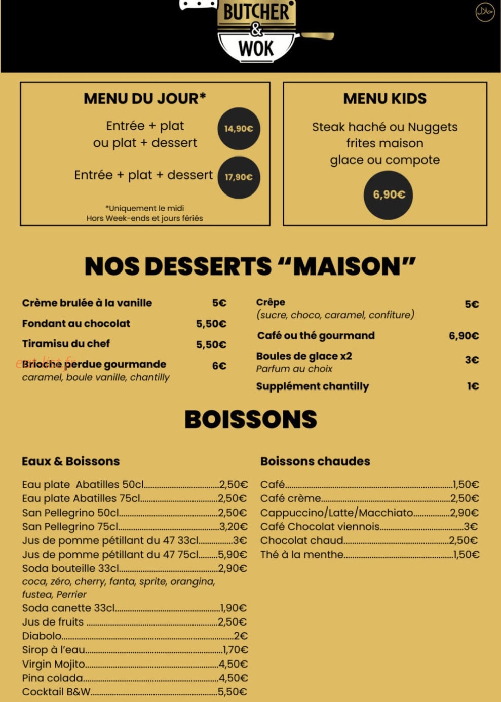 Butcher & Wok — carte page 4