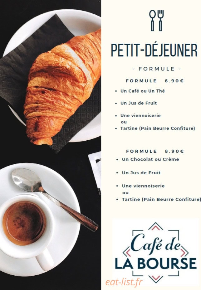 Café de la Bourse — carte page 1