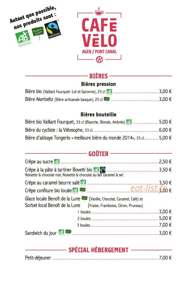 Café vélo — carte page 1
