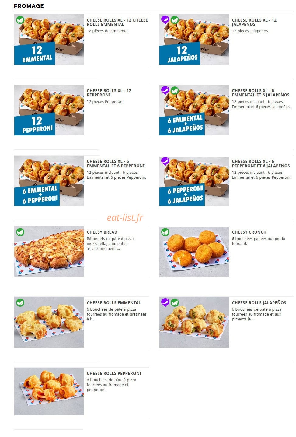 Domino's — carte page 7