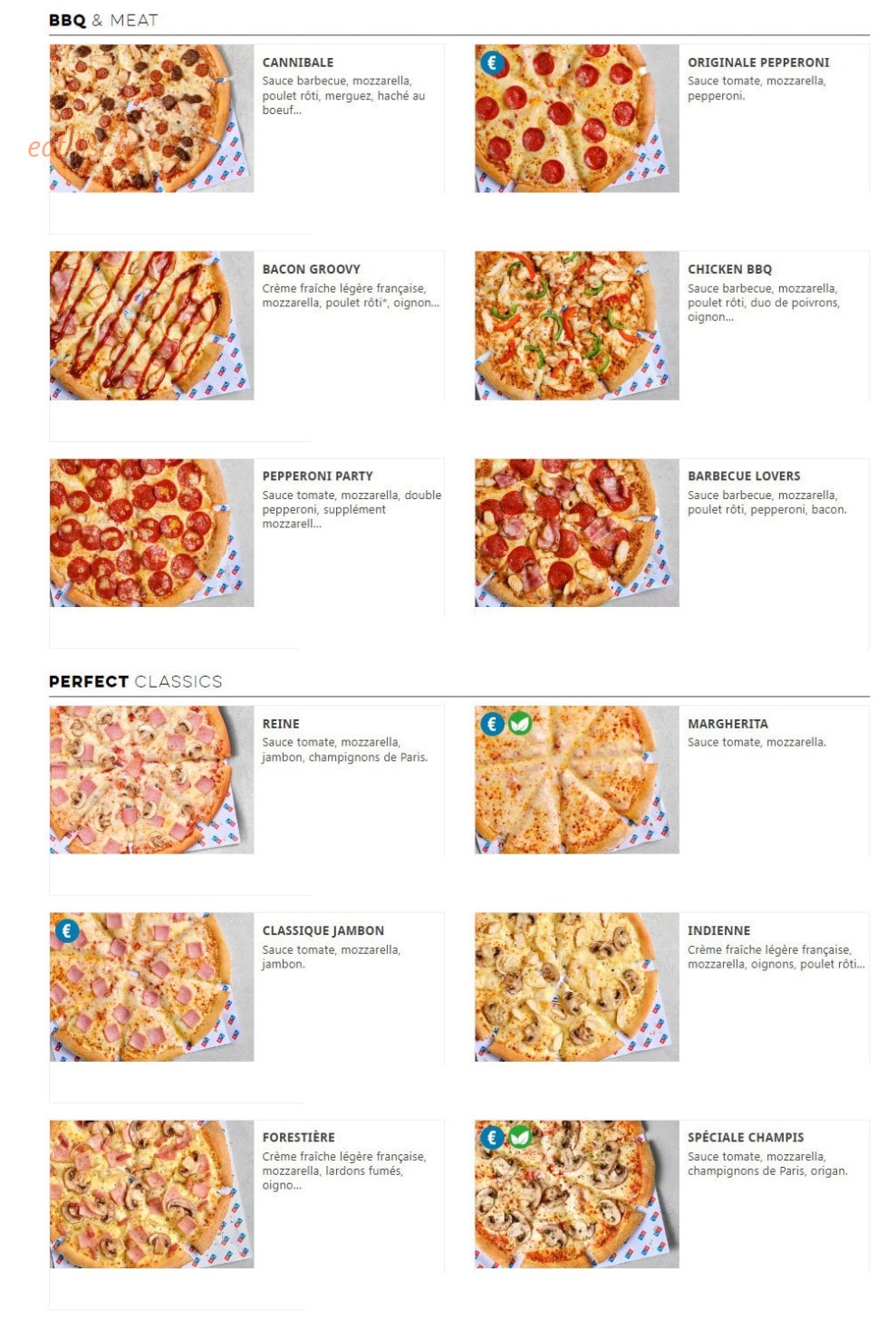 Domino's — carte page 2