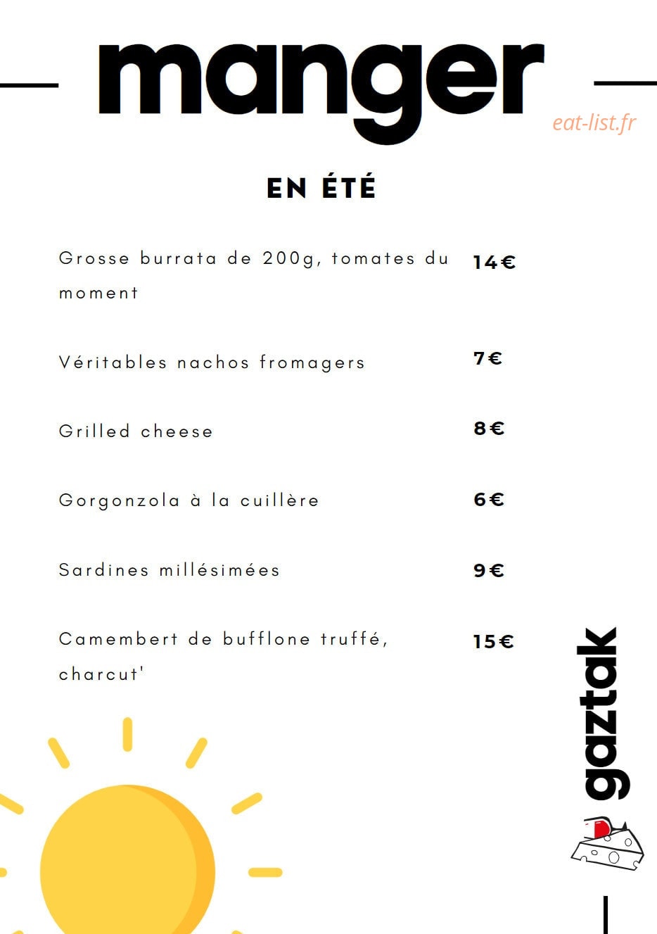 Gaztak — carte page 2