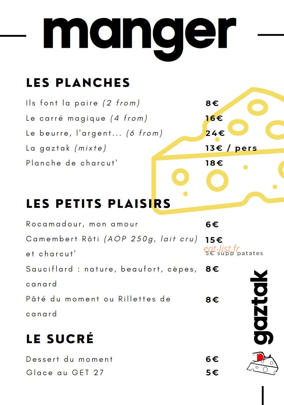 Gaztak — carte page 1