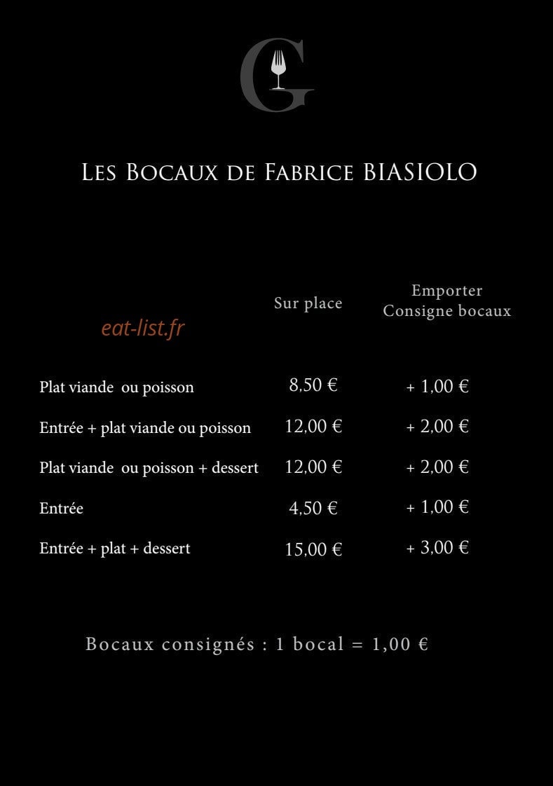 Gueuleton du Marché — carte page 1
