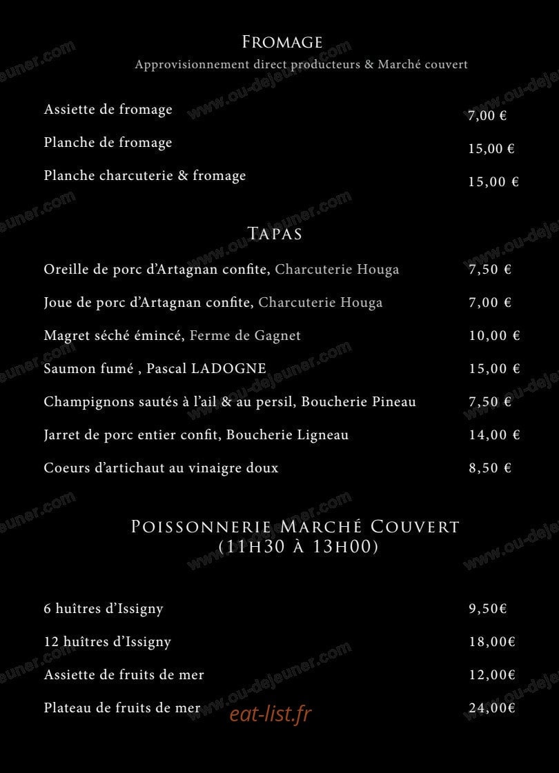 Gueuleton du Marché — carte page 2