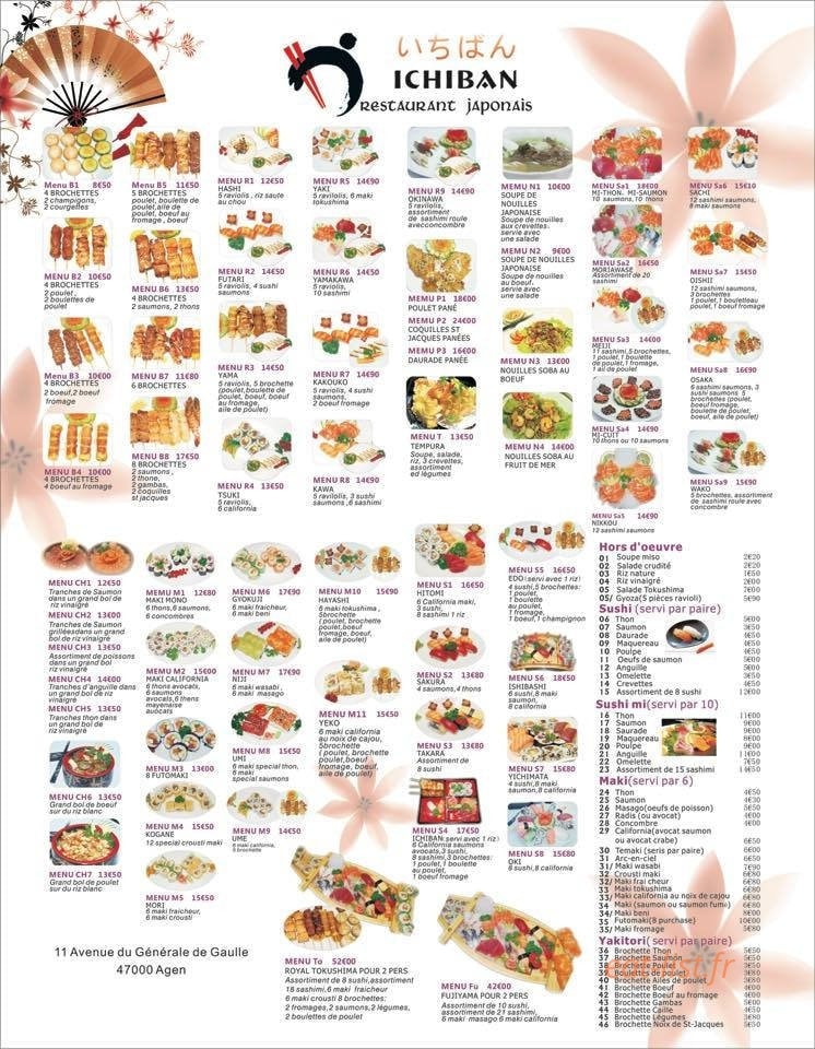 Ichiban — carte page 1