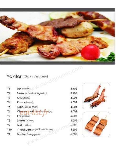 Jasmin sushi box — carte page 11