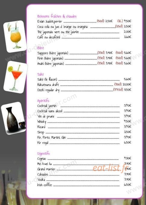 Jasmin sushi box — carte page 13