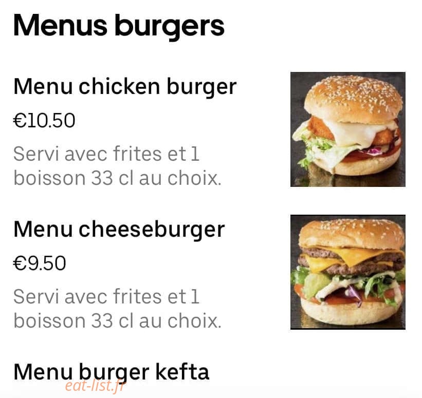 Kebab Korner — carte page 2