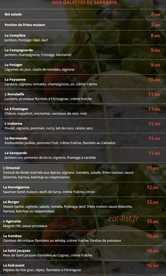 L' Aubade — carte page 2