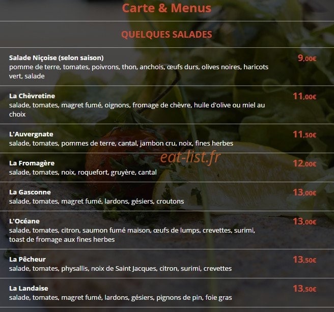 L Aubade Agen menu et photos