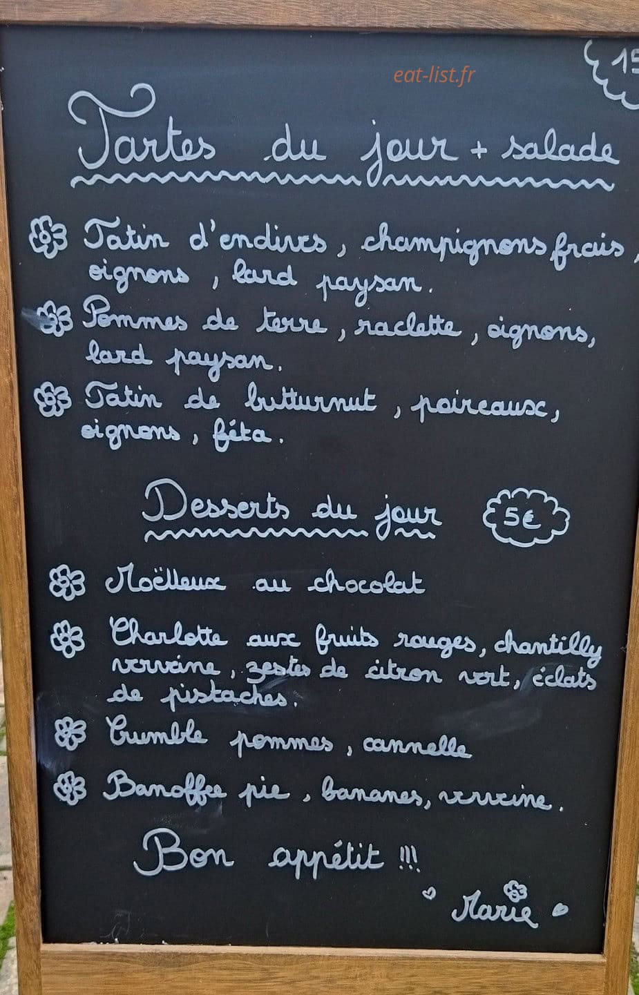 L'instant présent — carte page 1