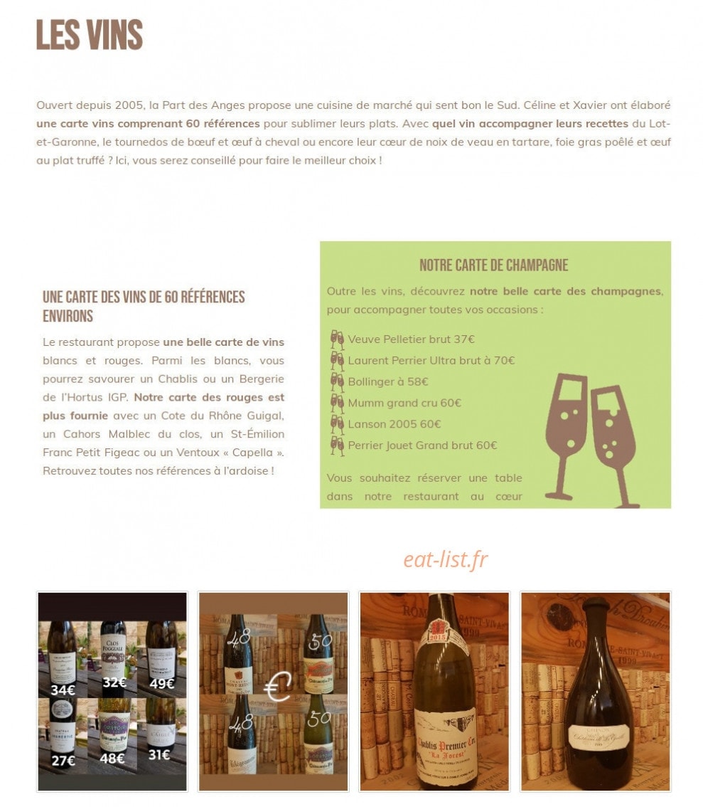 La Part des anges — carte page 2