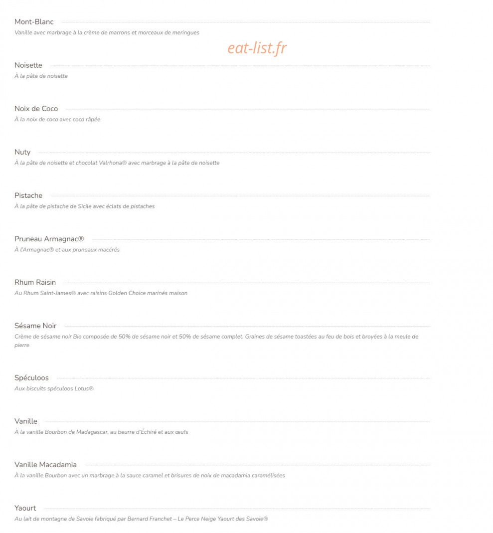 Le Glacier — carte page 9