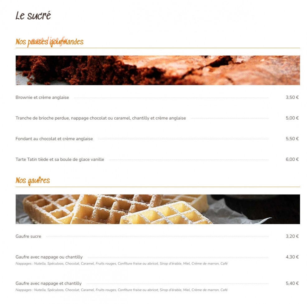 Le Glacier — carte page 4