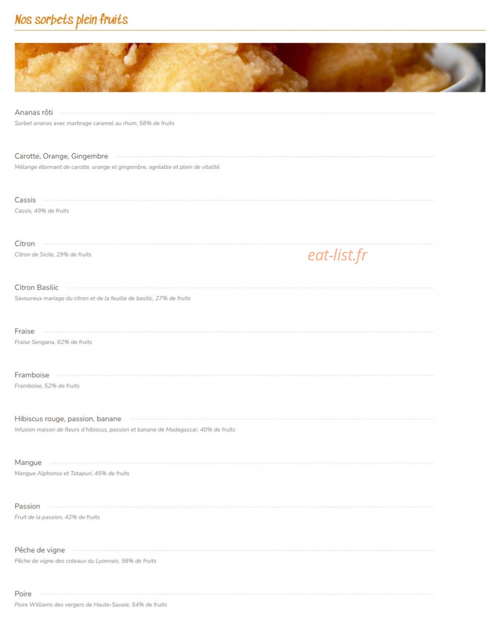 Le Glacier — carte page 10