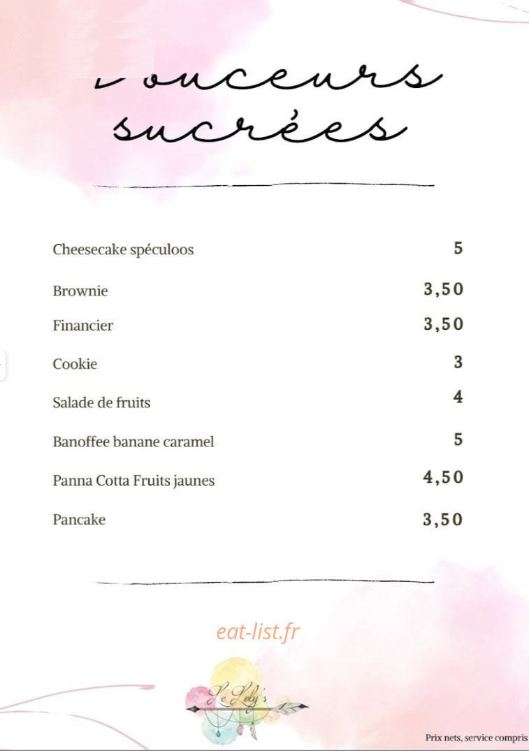 Le Loly's — carte page 2