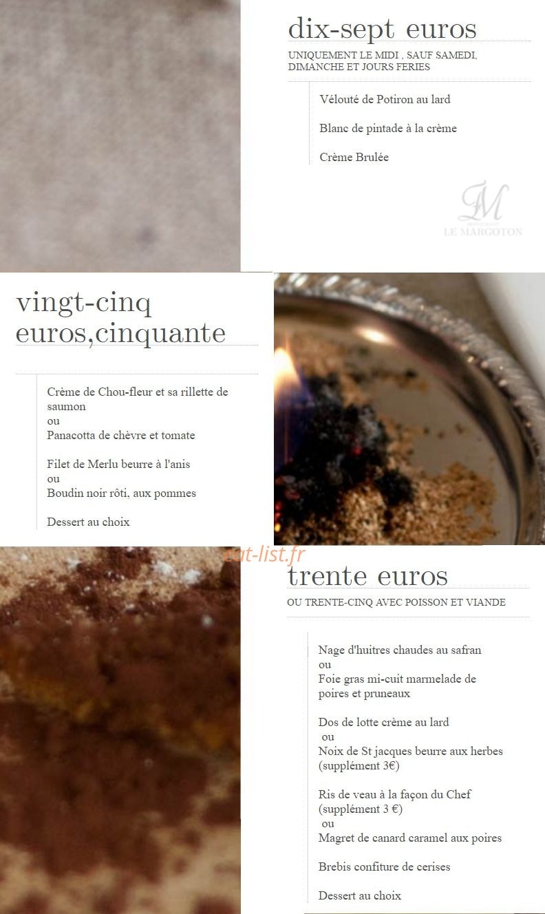 Le Margoton — carte page 1