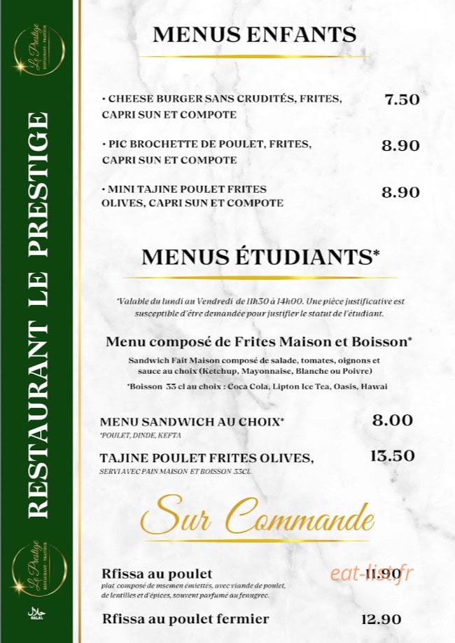 Le Prestige — carte page 2