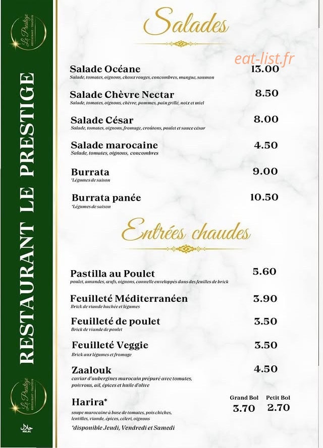 Le Prestige — carte page 1