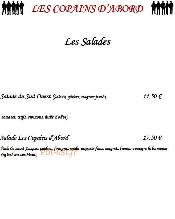 Les Copains d'abord — carte page 7