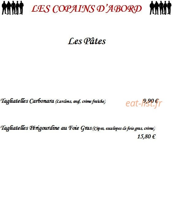 Les Copains d'abord — carte page 9