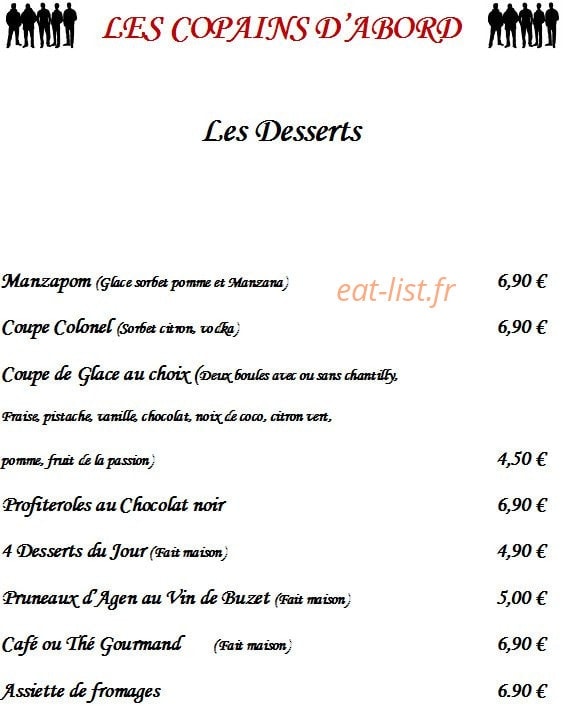 Les Copains d'abord — carte page 10