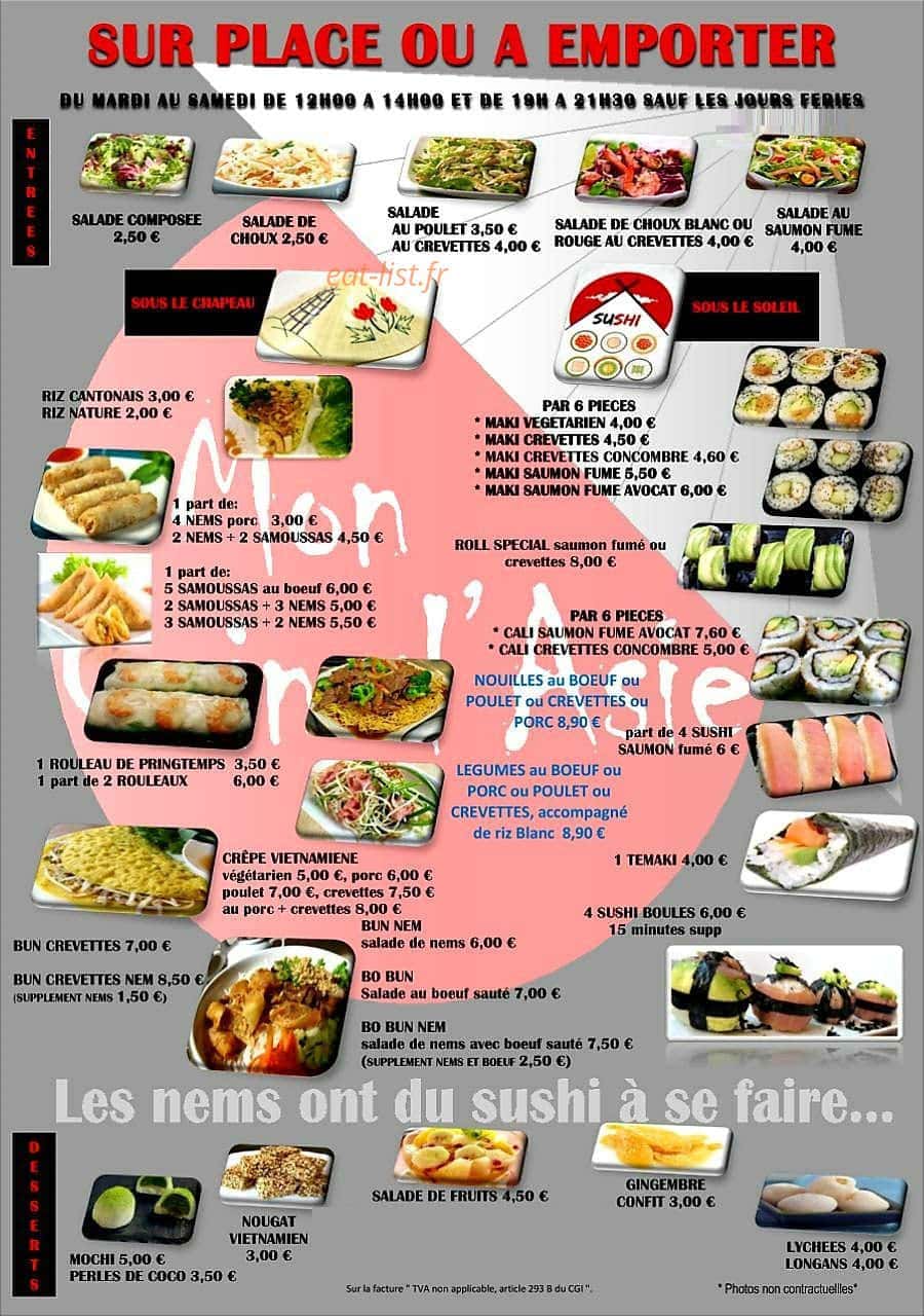 Mon Coin d'Asie — carte page 1